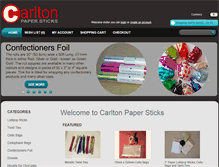 Tablet Screenshot of carltonpapersticks.co.uk